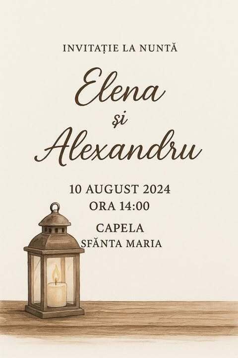 Invitatie nunta personalizata
